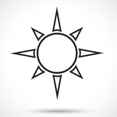 Light, brightness, sun, day symbol. Weather icon. 