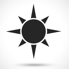Light, brightness, sun, day symbol. Weather icon. 