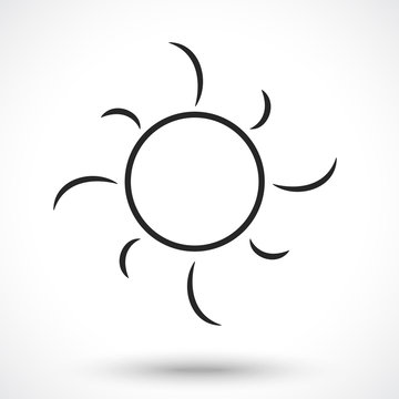 Light, brightness, sun, day symbol. Weather icon. 