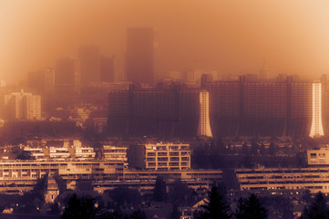 Naklejka premium Wien unter Smog