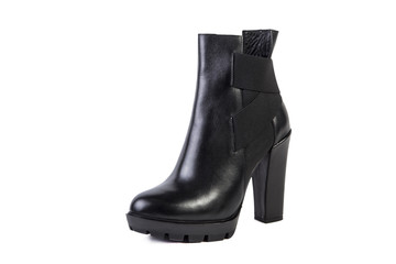 Spring women's boots on a white background, online catalog