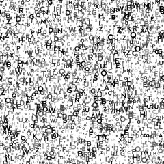 Abstract Seamless Background with Letters.