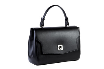 Black female bag on a white background, online catalog