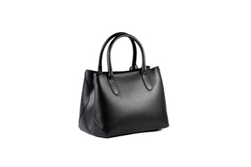 Naklejka premium Black female bag on a white background, online catalog