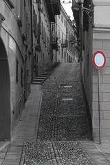 Schild, Schwarz Weiß, Rot, Gasse, 