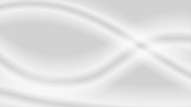 Abstract grey white moving waves motion design. Video animation Ultra HD 4K 3840x2160