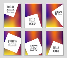 Fototapeta premium Abstract vector layout background set. For art template design, list, page, mockup brochure theme style, banner, idea, cover, booklet, print, flyer, book, blank, card, ad, sign, sheet,, a4.