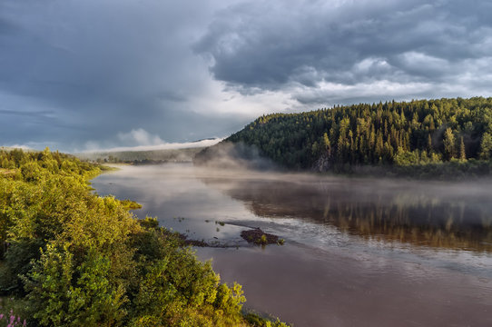 Sunset On The Ural River