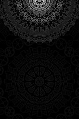 Banner with steampunk design elements. Steam mechanic elements. Steampunk ornament background. Vector illustration.