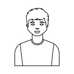 young man avatar character vector illustration design