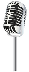 Retro silver microphone