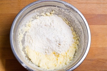 the dough in a bowl