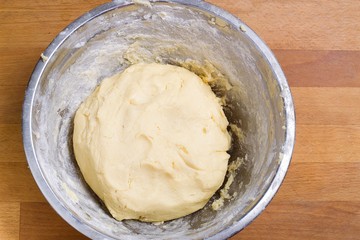 the dough in a bowl