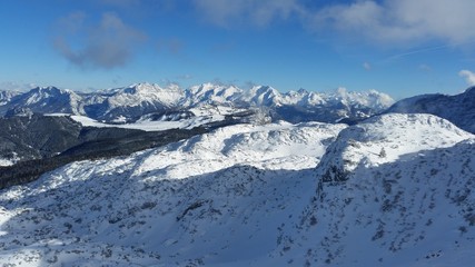Fototapeta na wymiar Alpen Panorama im Winter