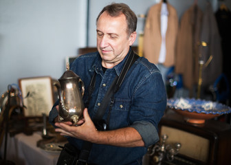 Man in flea market