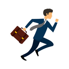 businessperson running avatar icon vector illustration design