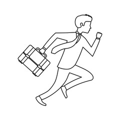 businessperson running avatar icon vector illustration design