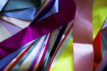 mixed colored ribbons