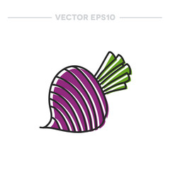 doodle beet icon. vector illustration