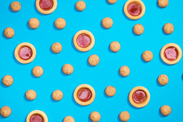 Pattern made of sweet cookies