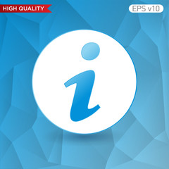 Colored icon or button of info symbol with background