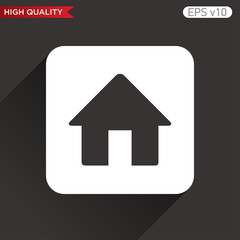 Colored icon or button of home or house symbol with background