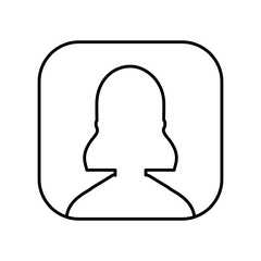 silhouette user avatar square button vector illustration design