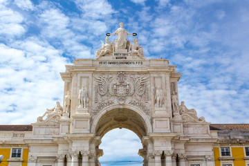 Fototapeta na wymiar Der Arco da Rua Augusta im Herzen von Lissabon.