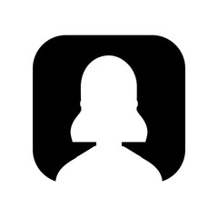 silhouette user avatar square button vector illustration design