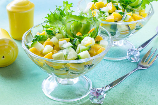 Salad With Cucumber And Mango