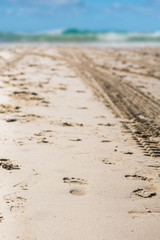 footprints in the sand