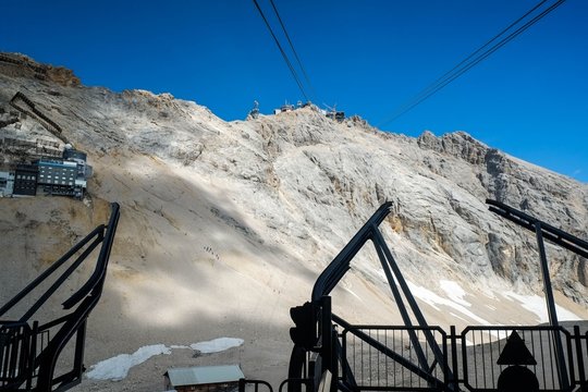 Blick zum Zugspitzgipfel