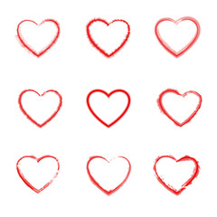 Set of hearts. Vector.