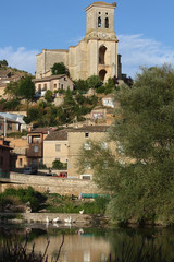 Vista vertical de un pueblo burgalés