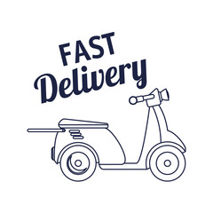 motorcycle delivery service icon vector illustration design