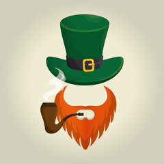 saint patrick day elf hat vector illustration design