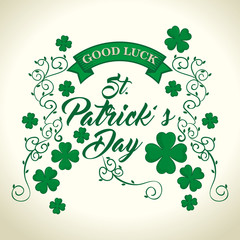 saint patrick day clover vector illustration design
