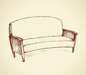 Sofa. Vector drawing