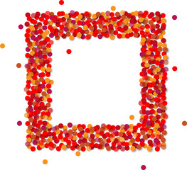 Rot-oranger Konfetti Rahmen