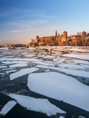 Wawel Castle in winter time