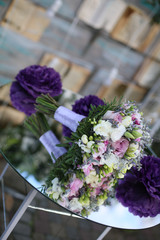 wedding flowers bouquet in violet color