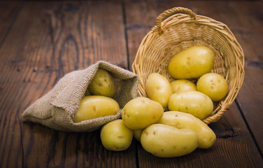 Fresh organic potatoes