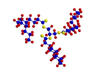Molecular structure of trilaurin, 3D rendering