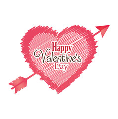 happy valentines day card vector illustration design