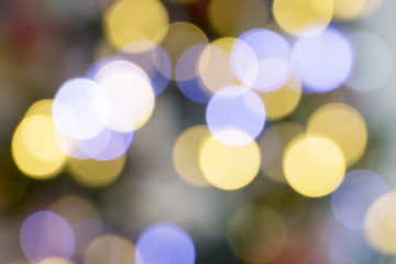 Bokeh Blue and Yellow Lights