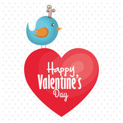 happy valentines day card vector illustration design