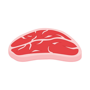 Piece of meat vector icon. Steak .