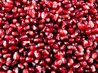Pomegranate Fruit Seeds Pile for Texture Background Wallpaper