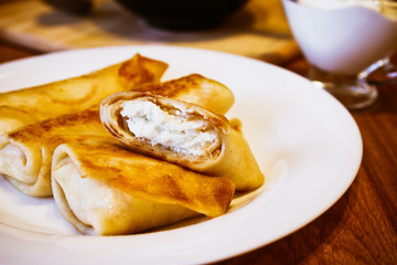 Pancakes with cottage cheese