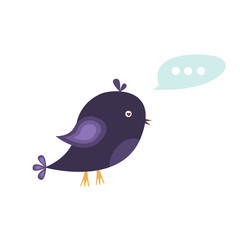 Little bird speech vector.